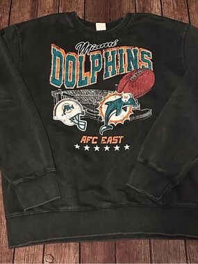 Men’s NFL Black Miami Dolphins Graphic Sweatshirt